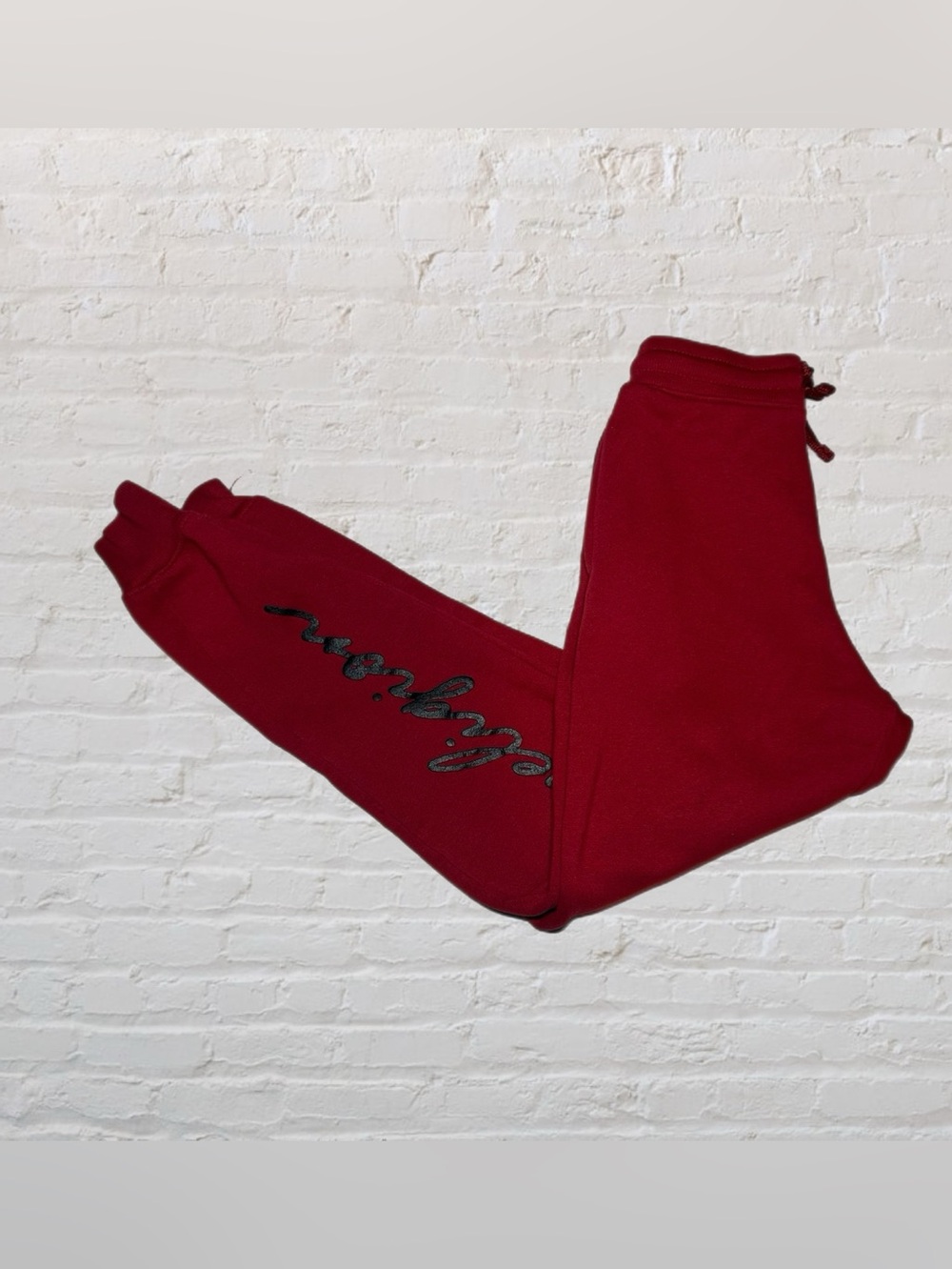 True Religion Red Fleece Jogger Logo Sweatpants in Girl’s Size Medium (10-12)
